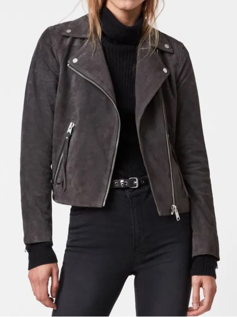 All Saints Suede Dalby Jacket Size 4